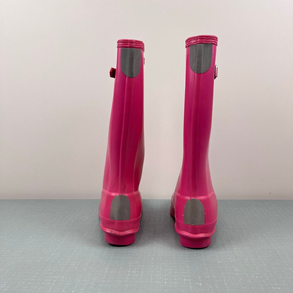 Hunter Kids Original Gloss Tall Rain Boots Pink 3 - Picture 4 of 10